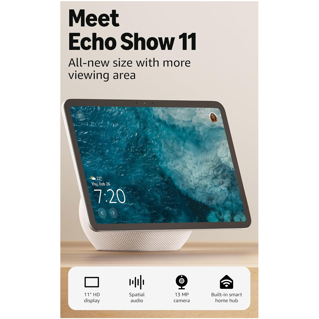 Amazon Echo Show 11 Smart Home Hub - White