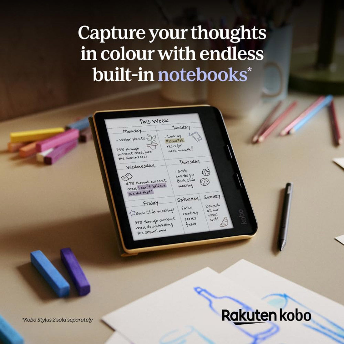Kobo Libra Colour eReader (7'', 32GB,  N428-KU) - White