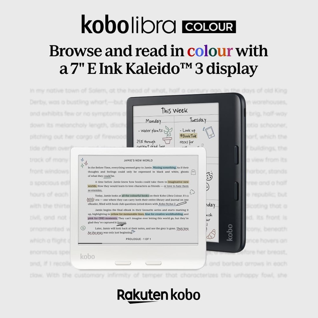 Kobo Libra Colour eReader (7'', 32GB,  N428-KU) - White