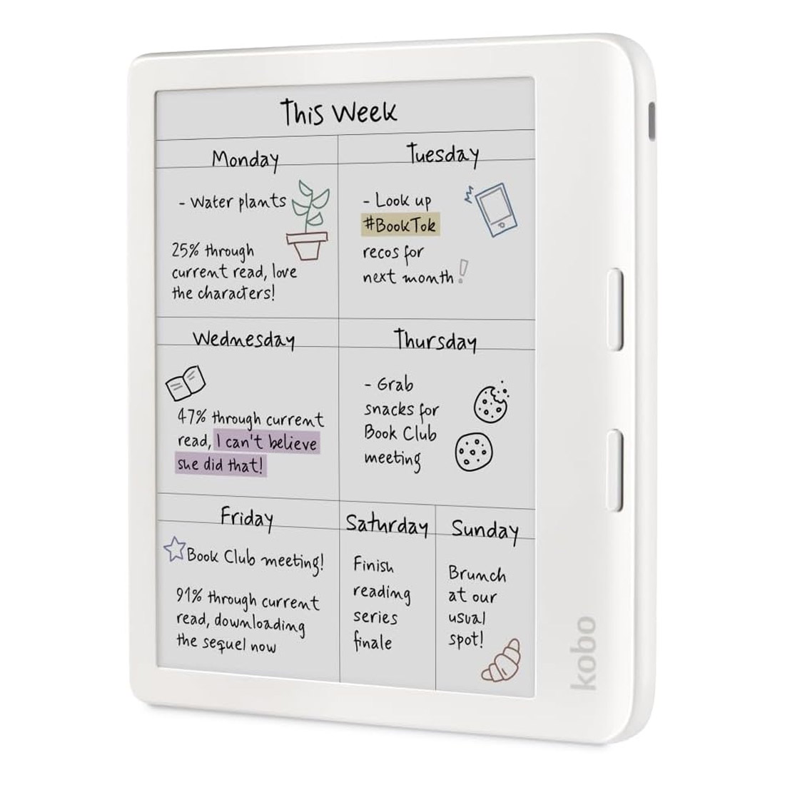Kobo Libra Colour eReader (7'', 32GB,  N428-KU) - White
