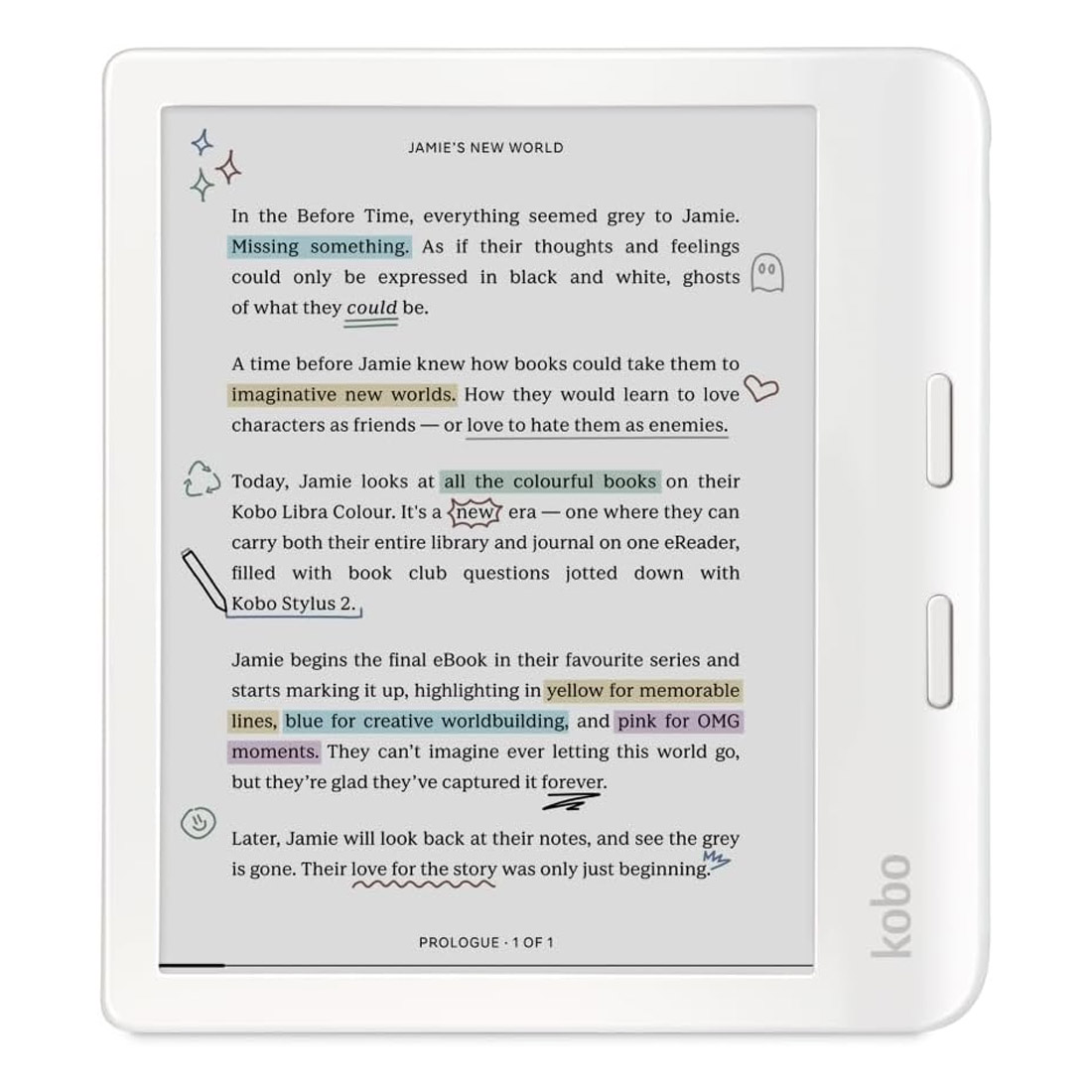 Kobo Libra Colour eReader (7'', 32GB,  N428-KU) - White
