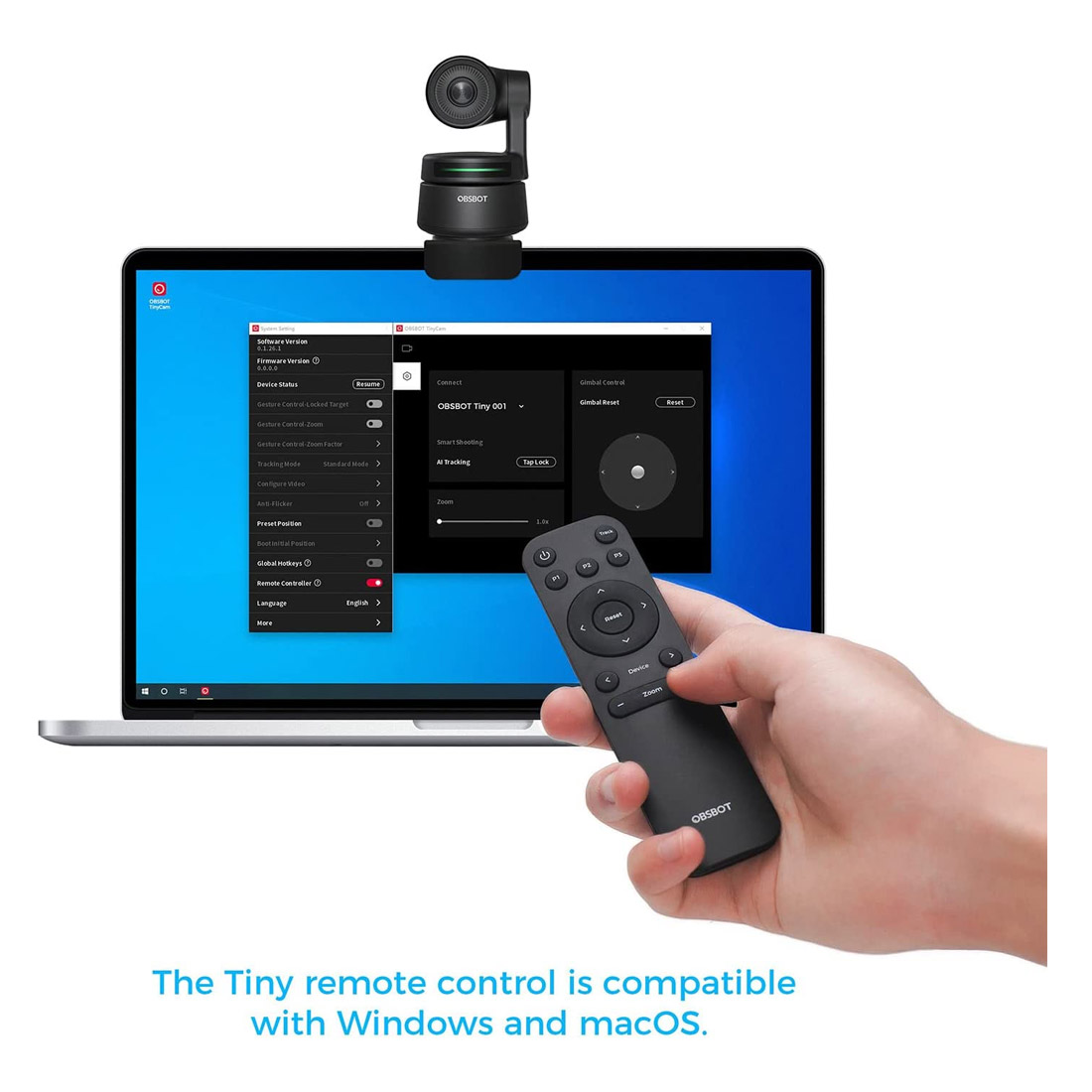 OBSBOT Remote Controller for Tiny MKI - Black
