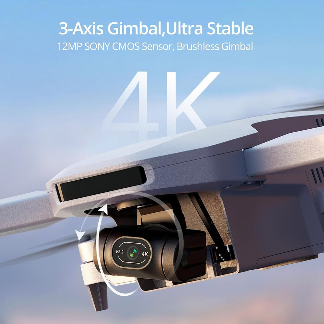 Potensic ATOM 3-Axis Gimbal 4K GPS Drone Fly More Combo