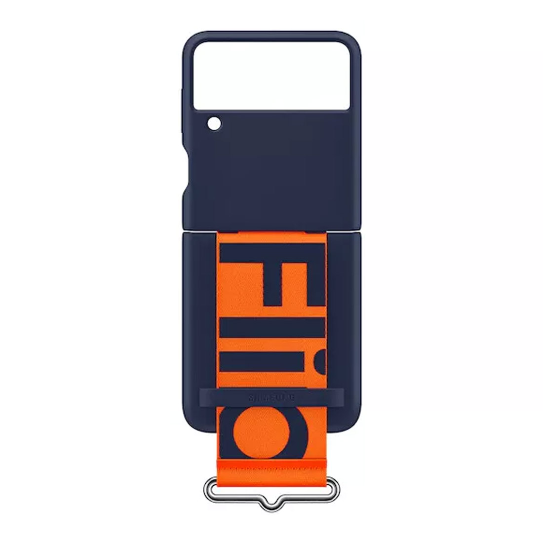 Samsung Galaxy Z Flip3 5G Silicone Cover with Strap - Navy