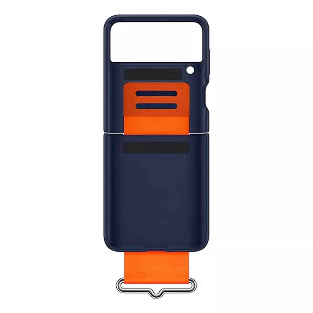 Samsung Galaxy Z Flip3 5G Silicone Cover with Strap - Navy
