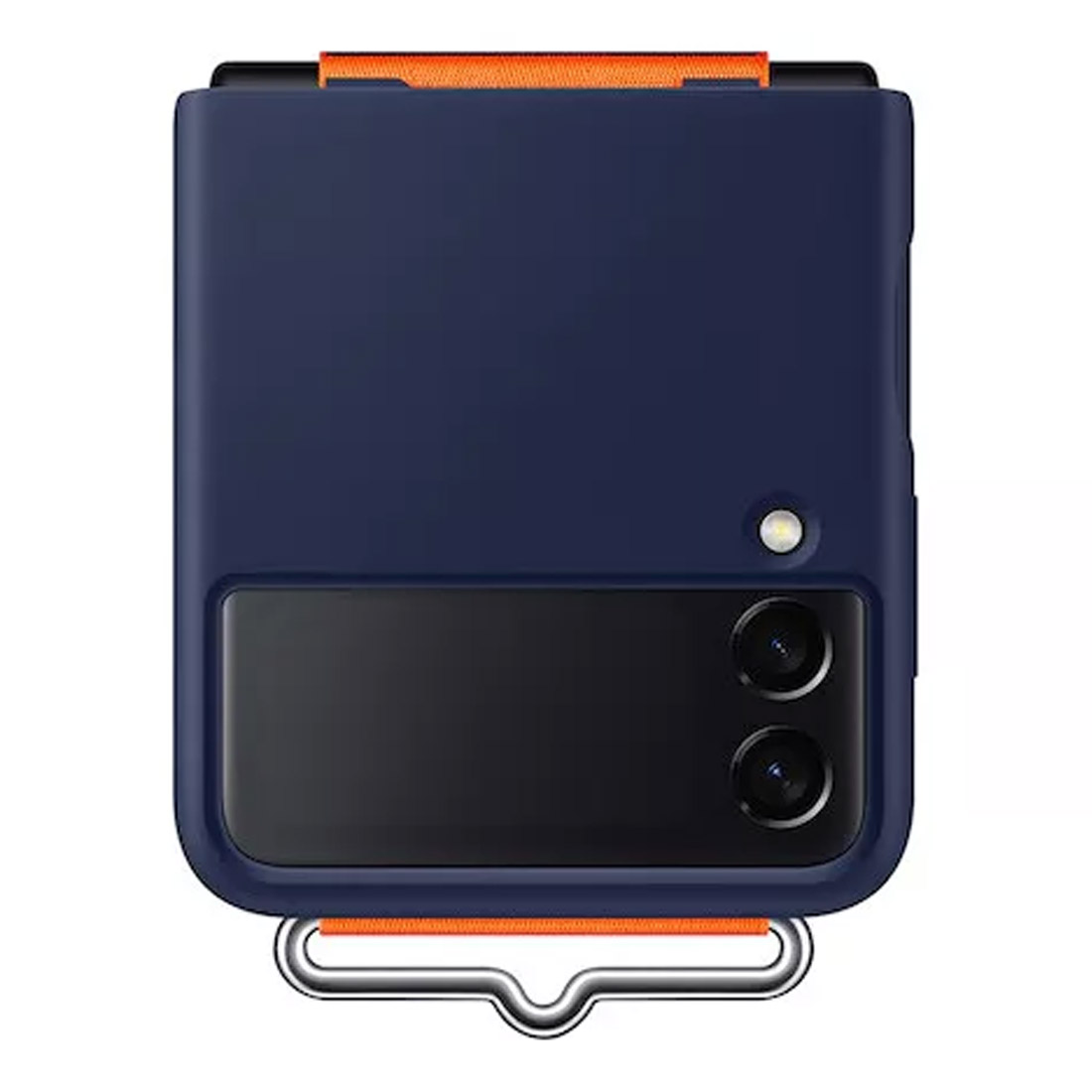 Samsung Galaxy Z Flip3 5G Silicone Cover with Strap - Navy